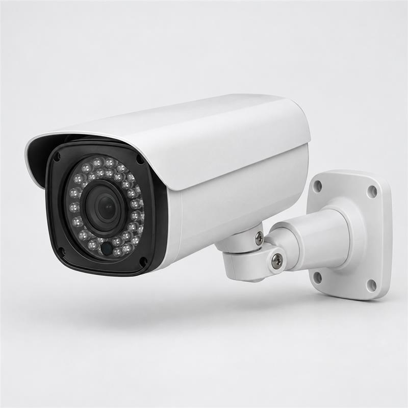 White bullet CCTV surveillance camera